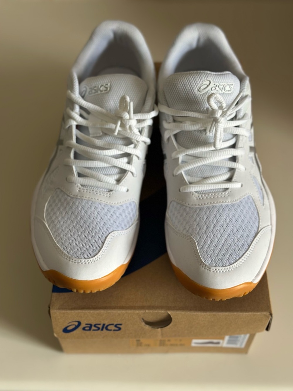 ASICS Women’s White Athletic Sneakers with Gum Outsole
